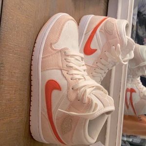 Jordan 1s , peachy /pink and orange